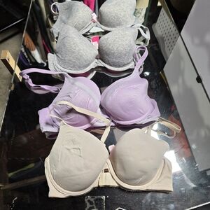 BUNDLE Victoria's Secret Bra Set - Gray, Purple, Cream